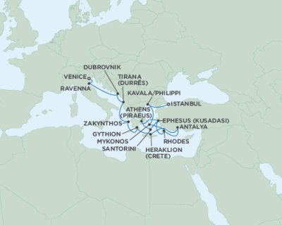 Cruise Single-Solo Balconies and Suites Seven Seas Navigator May 27 June 13 2025 Venice, Italy to Istanbul, Turkey