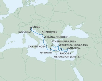 Deluxe Honeymoon Cruises Seven Seas Navigator May 27 June 6 2026 Venice, Italy to Athens (Piraeus), Greece