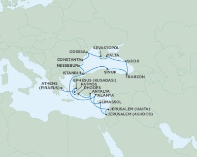 Cruise Single-Solo Balconies and Suites Seven Seas Navigator September 5-26 2025 Istanbul, Turkey to Athens (Piraeus), Greece