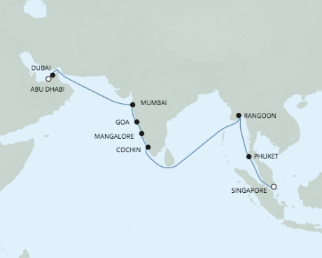 LUXURY CRUISES FOR LESS Seven Seas Navigator - RSSC March 16 April 3 2023 Cruises Singapore, Singapore to Abu Dhabi, United Arab Emirates