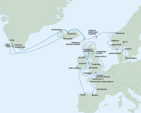 Cruise Single-Solo Balconies and Suites Seven Seas Voyager June 6 July 23 2025 London (Southampton), England to Copenhagen, Denmark