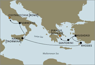 Seven Seas Voyager RSSC Rome to Athens
