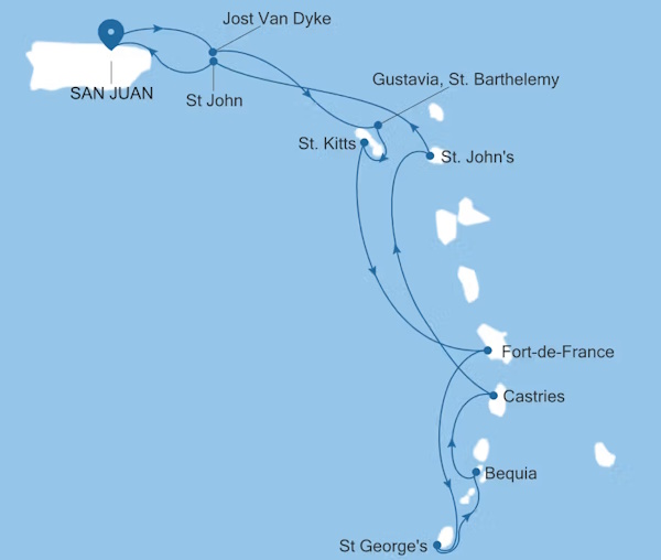 Silversea Cruises Silver Dawn World Cruises Itinerary