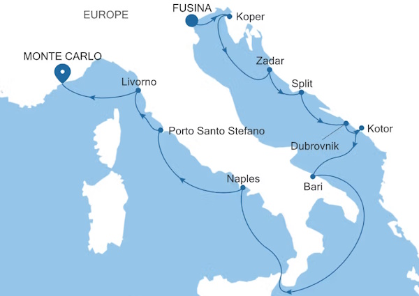 Silversea Cruises Silver Dawn World Cruises Itinerary