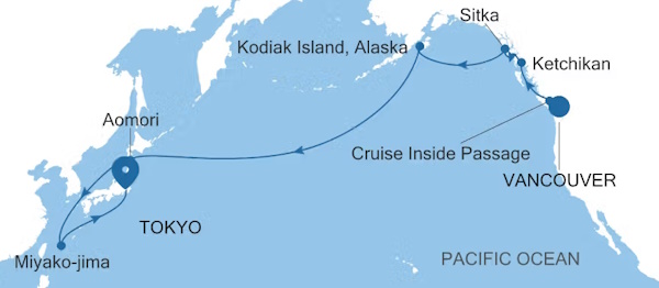 Silversea Cruises Silver Moon Map 2027 World Cruise