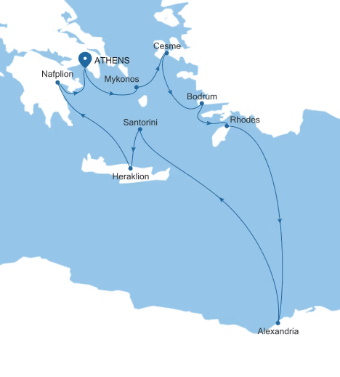 Silversea Cruises World Cruise Silver Nova Map 2027