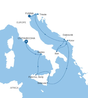 Silversea Cruises World Cruise Silver Nova Map 2027
