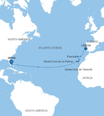 Silversea Cruises World Cruise Silver Nova Map 2027