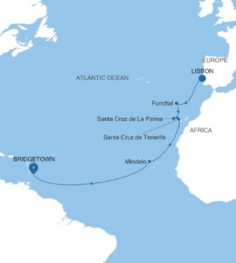 Silversea Cruises Silver Ray Map 2027 World Cruise