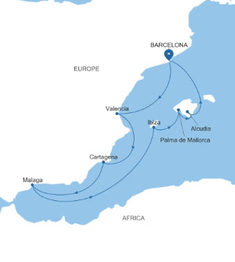 Silversea Cruises Silver Ray Map 2027 World Cruise