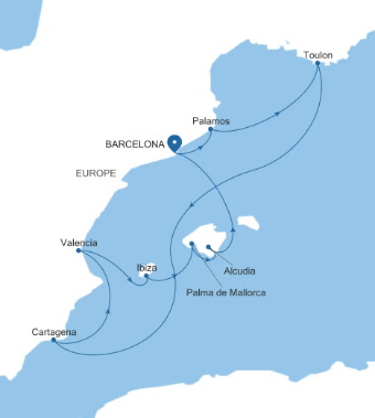 Silversea Cruises Silver Ray Map 2027 World Cruise