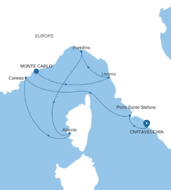 Silversea Cruises Silver Ray Map 2027 World Cruise