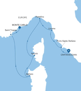Silversea Cruises Silver Ray Map 2027 World Cruise