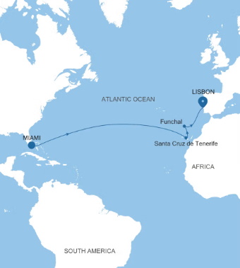 Silversea Cruises Silver Ray Map 2028 World Cruise