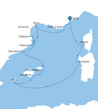 Silversea Cruises Silver Shadow Map 2027 