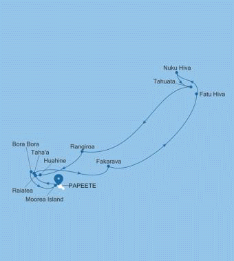 Silversea Cruises 2027 Silver Whisper Itinerary 2027 World Cruise Papeete (Tahiti) to Papeete (Tahiti)