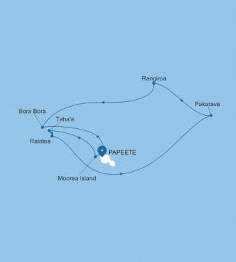 Silversea Cruises 2028 Silver Whisper Itinerary 2028 World Cruise Papeete (Tahiti) to Papeete (Tahiti)