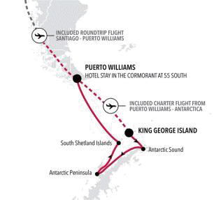 Silversea Cruises 2027 Silver Wind Expedition Itinerary 2027 King George Island to Puerto Williams