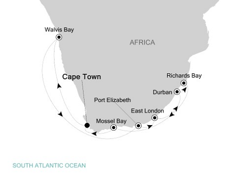 Luxury World Cruise SHIP BIDS - Silversea Silver Cloud December 21 2023 January 4 2022 Cape Town to Cape Town