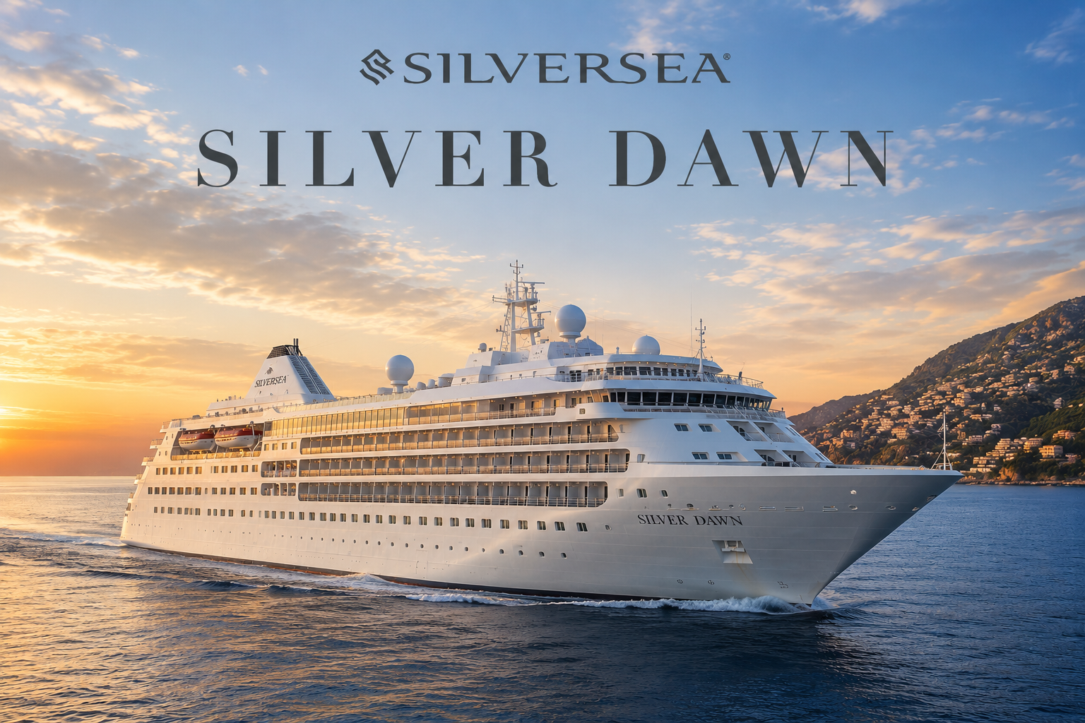Silversea Silver Dawn luxury cruise ship with Deluxe Cruises