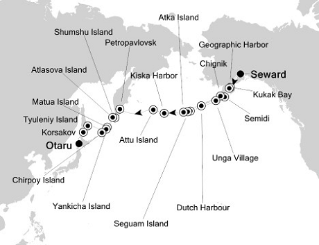 HONEYMOON Silversea Silver Discoverer August 16 September 2 2020 Seward, Alaska to Otaru