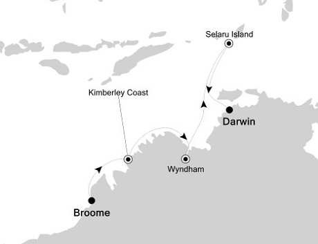 Cruise Single-Solo Balconies and Suites Silversea Silver Endeavour April 27 May 7 2025 Broome to Darwin
