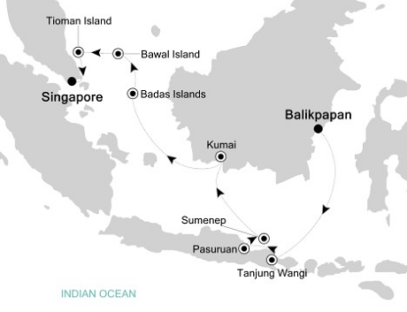 Luxury Cruises Just Silversea Silver Origin October 18-29 2026 Balikpapan to Singapore