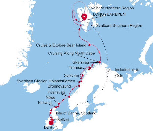 Silversea Cruises Silver Endeavour Map 2027 World Cruise