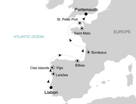 Luxury Cruises Just Silversea Silver Explorer April 29 May 9 2026 Lisbon to Portsmouth