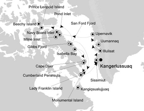 Luxury Cruises Just Silversea Silver Explorer August 22 September 9 2026 Kangerlussuaq to Kangerlussuaq