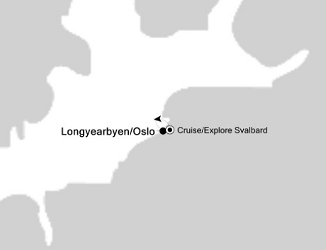 Luxury Cruises Just Silversea Silver Explorer July 23-30 2026 Longyearbyen, Svalba to Longyearbyen, Svalba