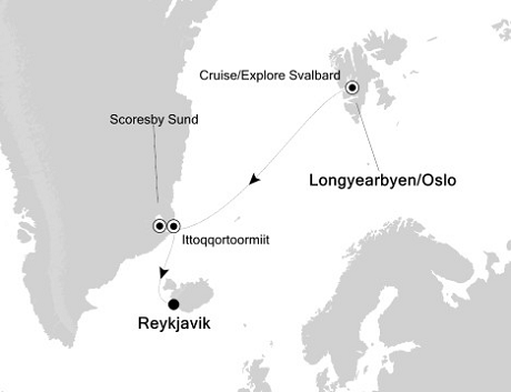 Deluxe Honeymoon Cruises Silversea Silver Explorer July 30 August 13 2023 Longyearbyen, Svalba to Reykjavik