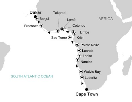 Luxury Cruises Just Silversea Silver Explorer March 23 April 15 2026 Cape Town to Dakar