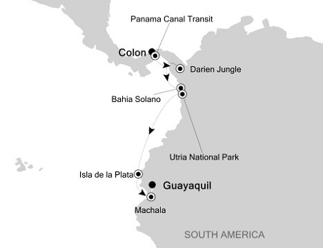 Luxury Cruises Just Silversea Silver Explorer October 23-31 2026 Colon to Guayaquil