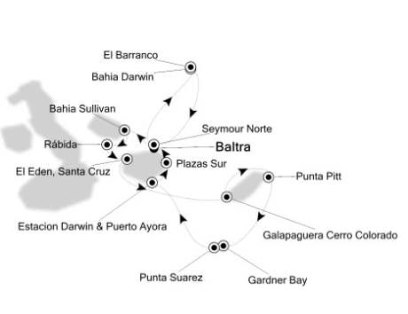 Silversea Cruise Silversea Silver Galapagos October 21-28 2027 Baltra, Galapagos to Baltra, Galapagos