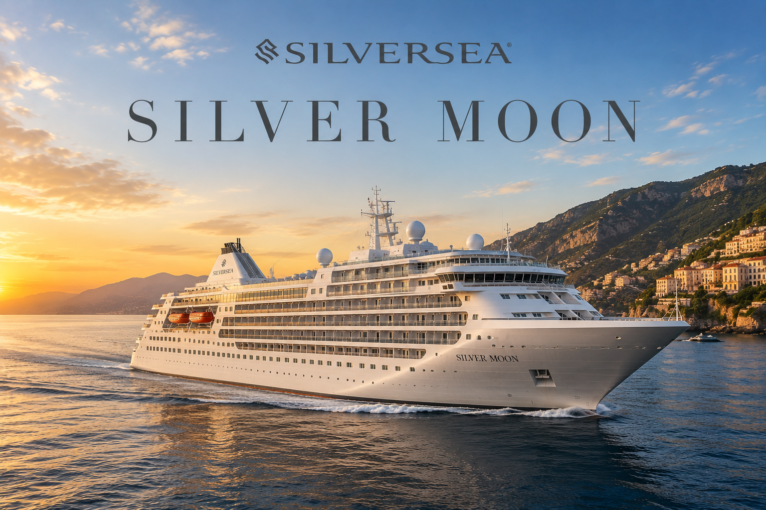 Silversea Silver Moon luxury cruise ship with Deluxe Cruises