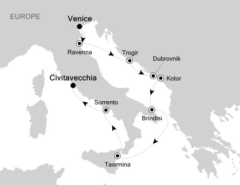 Silversea Silver Spirit September 28 October 7 2017 Venice, Italy to Civitavecchia, Italy