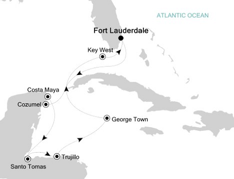 Luxury Cruises Just Silversea Silver Wind December 2-12 2026 Fort Lauderdale, Florida to Fort Lauderdale, Florida
