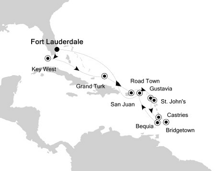 Luxury World Cruise SHIP BIDS - Silversea Silver Wind December 21 2025 January 5 2024 Fort Lauderdale, Florida to Fort Lauderdale, Florida
