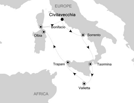 LUXURY CRUISES FOR LESS Silversea Silver Wind September 23-30 2025 Civitavecchia (Rome) to Civitavecchia (Rome)