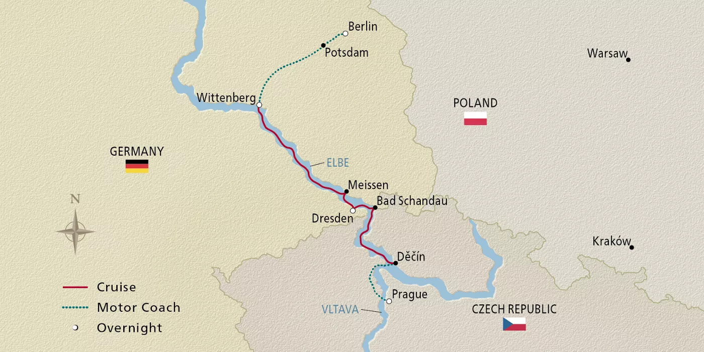 Viking Astrild Christmas Along the Elbe December 11–20, 2026 voyage AST261213T official itinerary map