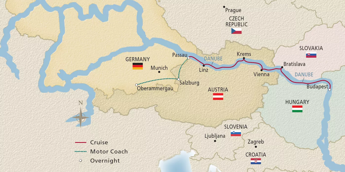 Viking Var NEW! Oberammergau with Salzburg May 20–31, 2030 voyage VAR300524T official itinerary map