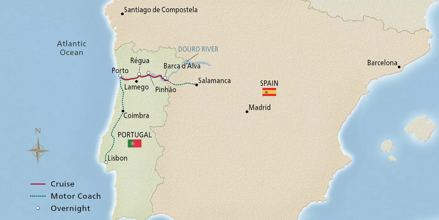 Viking Sol Portugal’s River of Gold May 18–27, 2028 voyage SOL280520T official itinerary map
