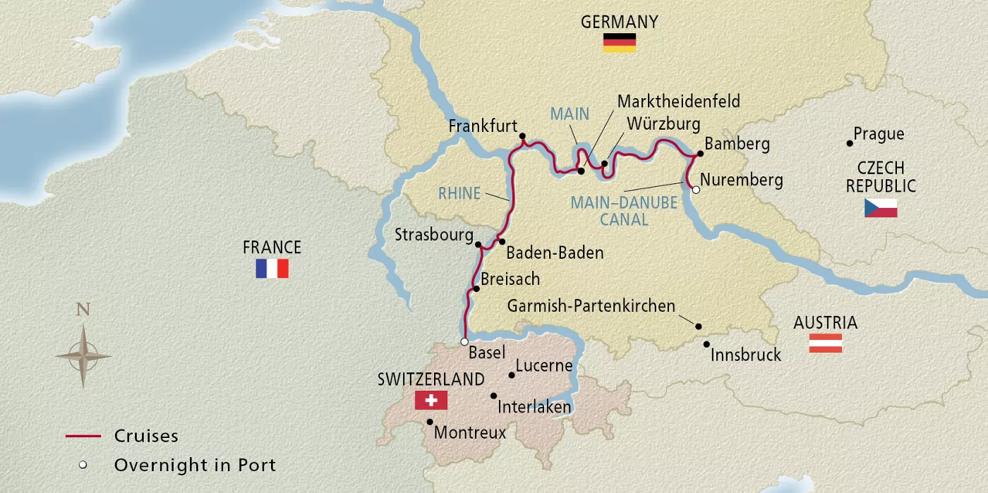 Viking Skirnir Rhine & Main Explorer June 13–23, 2027 voyage SKR270613 official itinerary map