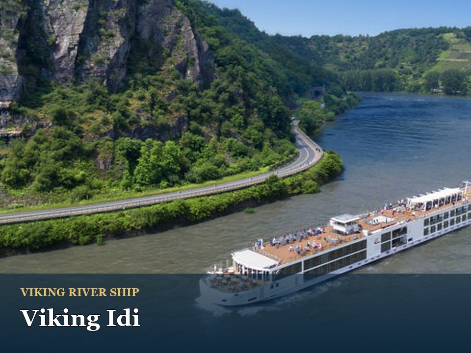 Viking Idi cruise ship — Scenic river cruise through lush valley