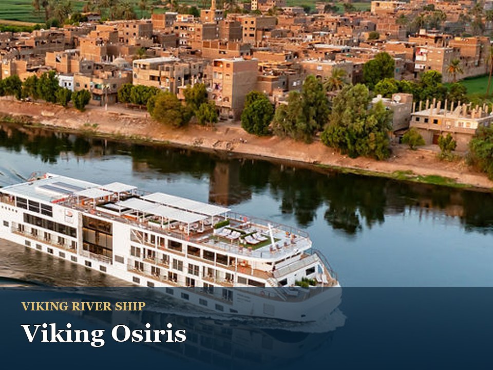 Viking Osiris cruise ship — Luxury river cruise ship on calm waters