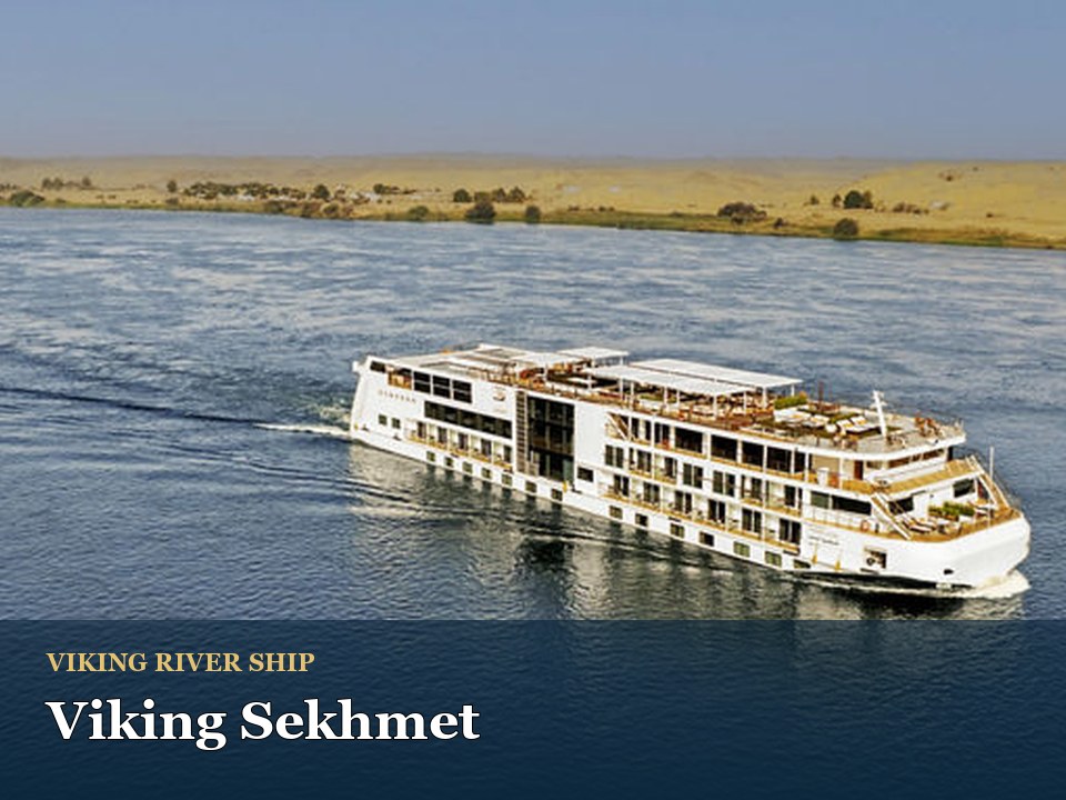 Viking Sekhmet cruise ship — Luxury river cruise ship on calm waters